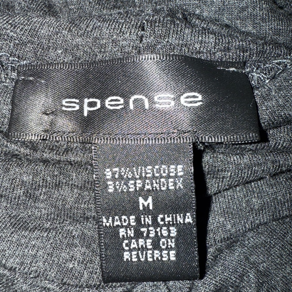 Spense Charcoal Gray Long Sleeve Keyhole Mock Neck Top | Women’s Size M - Picture 6 of 7